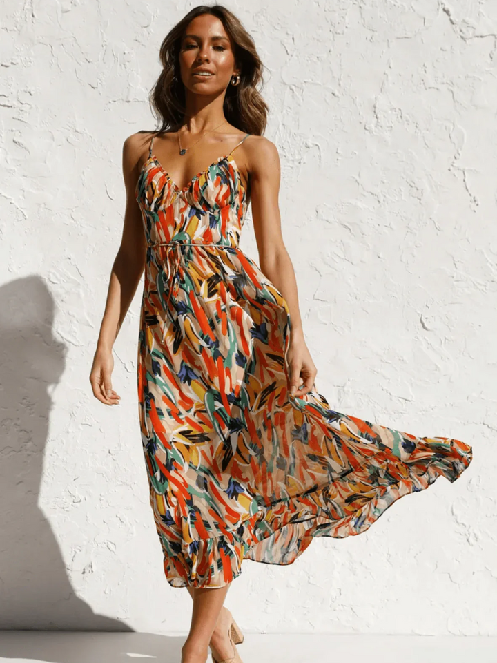 Ziva™ | Colorful Midi Gown