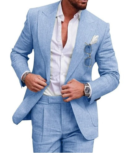 Cedric™ | Men's two-button linen suit