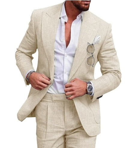 Cedric™ | Men's two-button linen suit