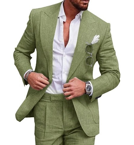 Cedric™ | Men's two-button linen suit