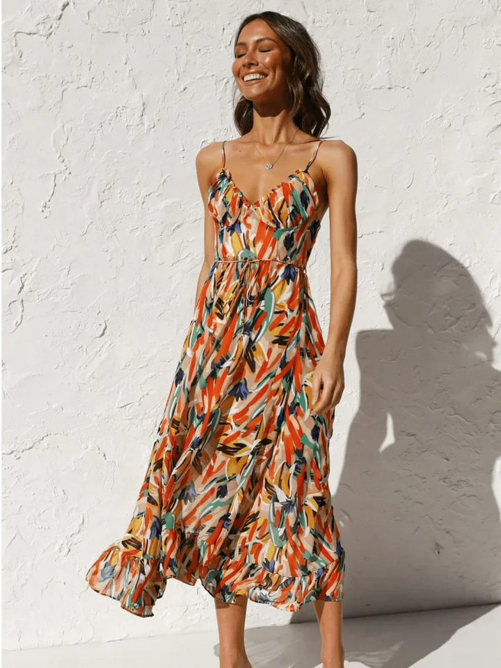 Ziva™ | Colorful Midi Gown