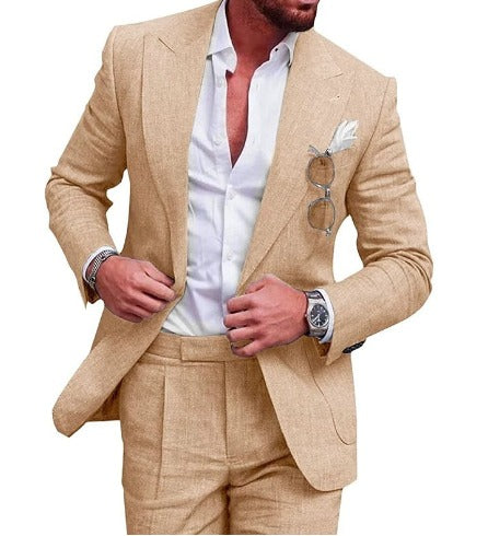 Cedric™ | Men's two-button linen suit