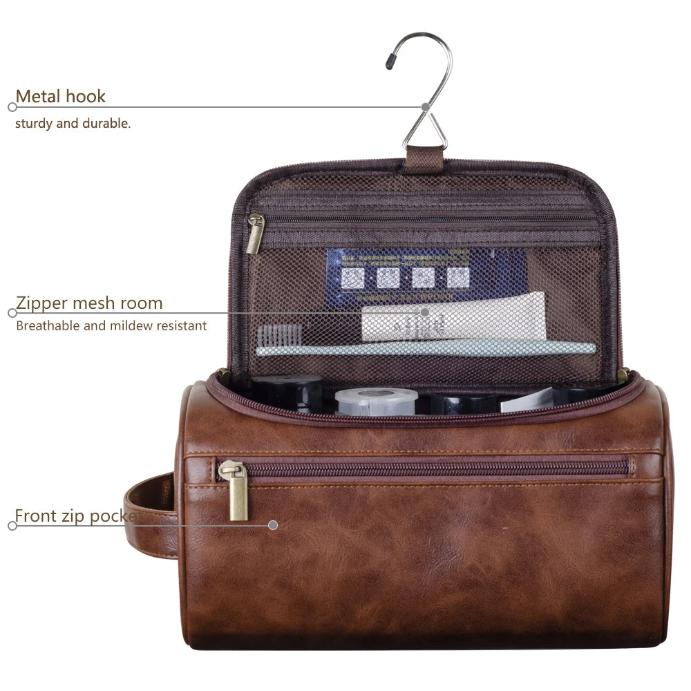 Nolan™ | Premium Leather toiletry bag